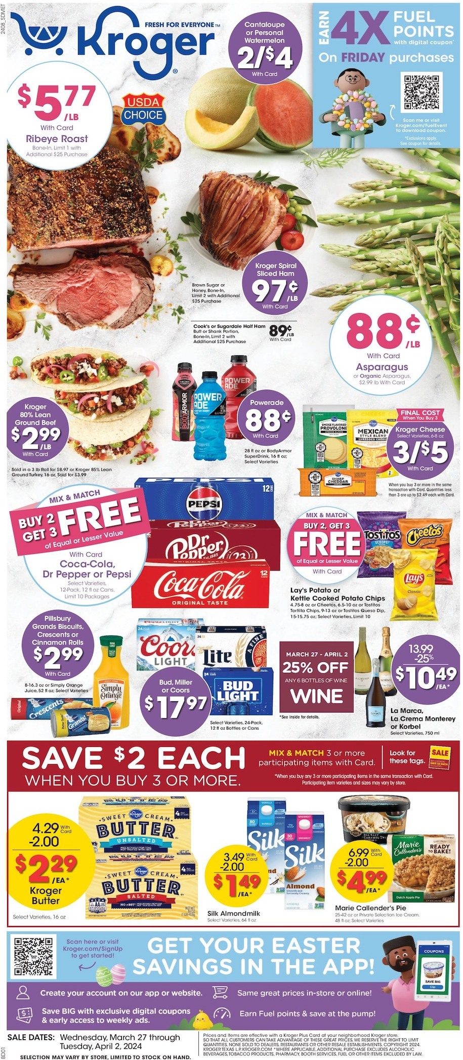 Kroger Weekly Ad 27th March – 2nd April 2024 Page 1