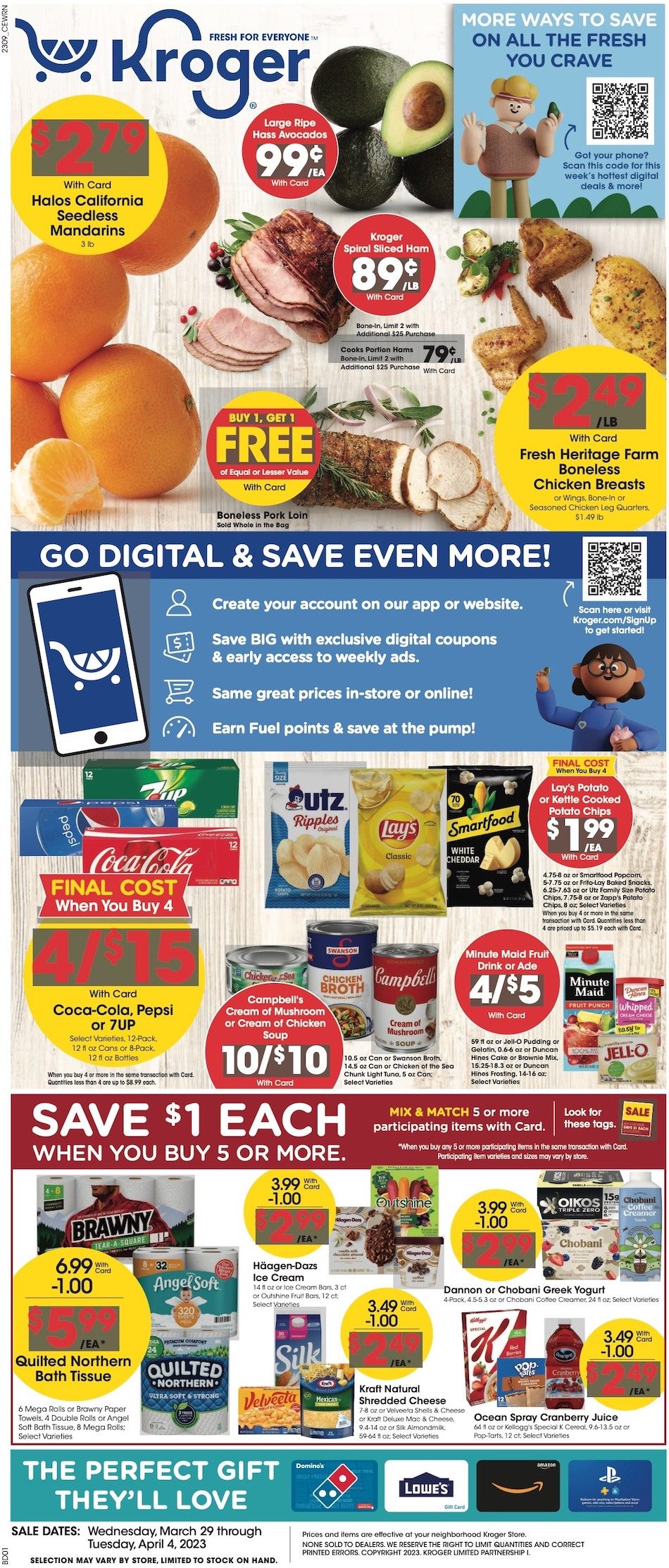 Kroger Weekly Ad Easter 29th March – 4th April 2023 Page 1