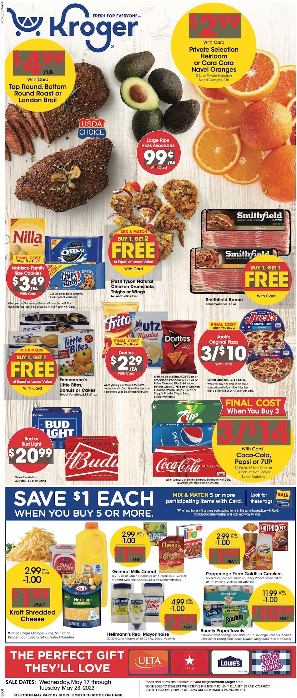 Kroger Weekly Ad Sale 17th – 23rd May 2023 Page 1