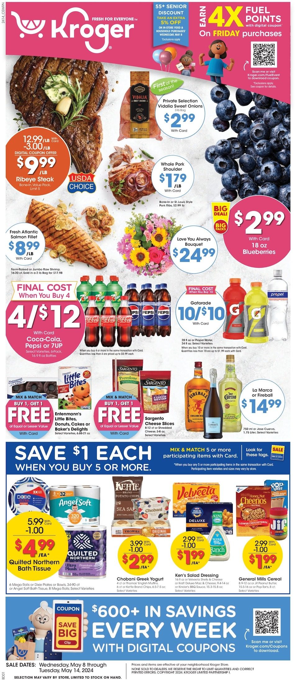 Kroger Weekly Ad 8th – 14th May 2024 Page 1