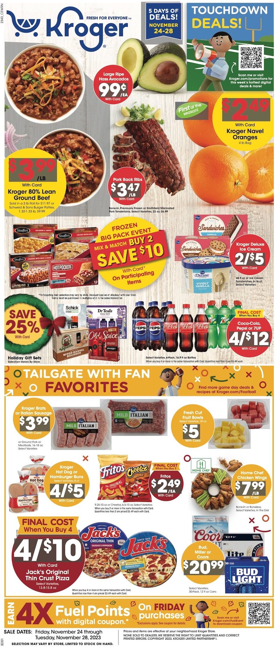 Kroger Weekly Ad 24th – 28th November 2023 Page 1