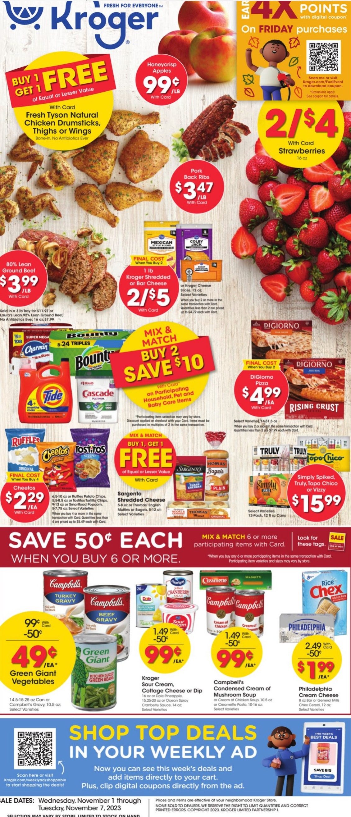 Kroger Weekly Ad 1st – 7th November 2023 Page 1