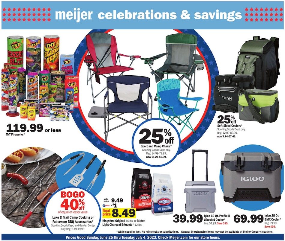 Meijer Ad 4th of July Sale 25th June – 4th July 2023 Page 1