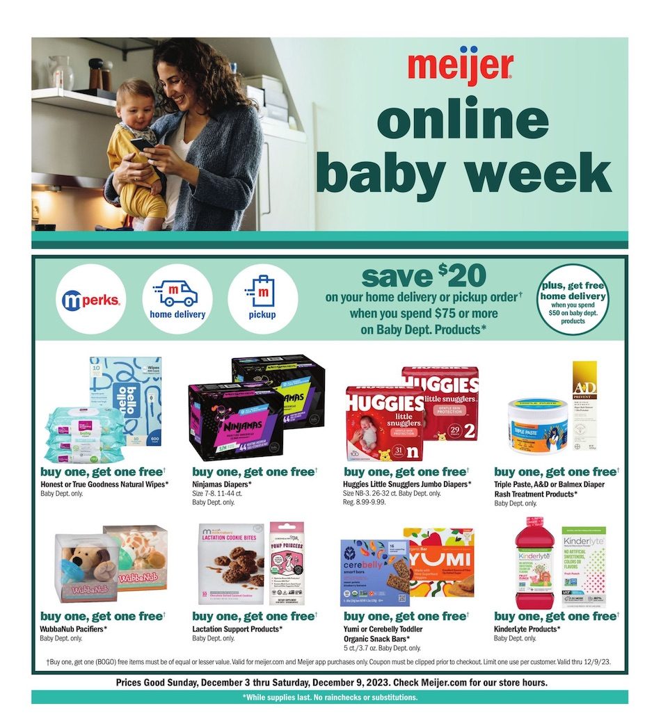 Meijer Ad Baby 3rd – 9th December 2023 Page 1