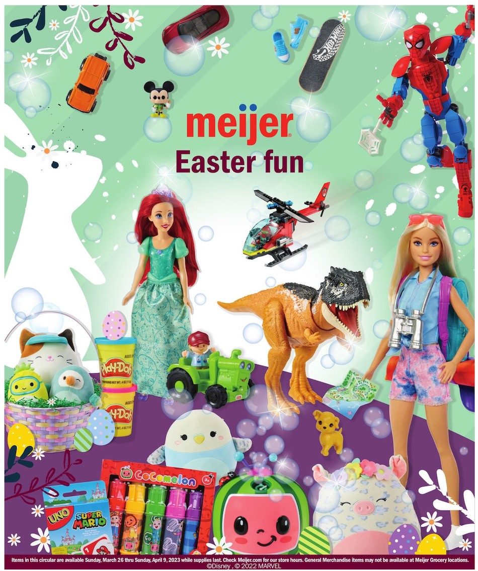 Meijer Ad Easter Toys Mar 26th March – 1st April 2023 Page 1
