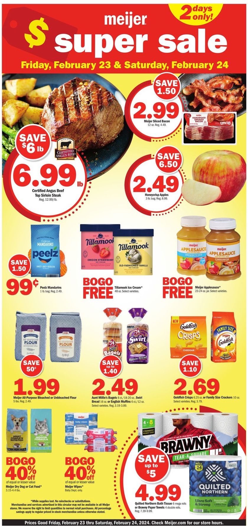 Meijer Ad Super Sale 23rd – 24th February 2024 Page 1