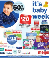 Meijer Baby Ad 11th – 17th February 2024 page 1 thumbnail