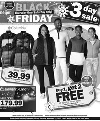 Meijer Black Friday Ad 23rd – 25th November 2023 page 1 thumbnail
