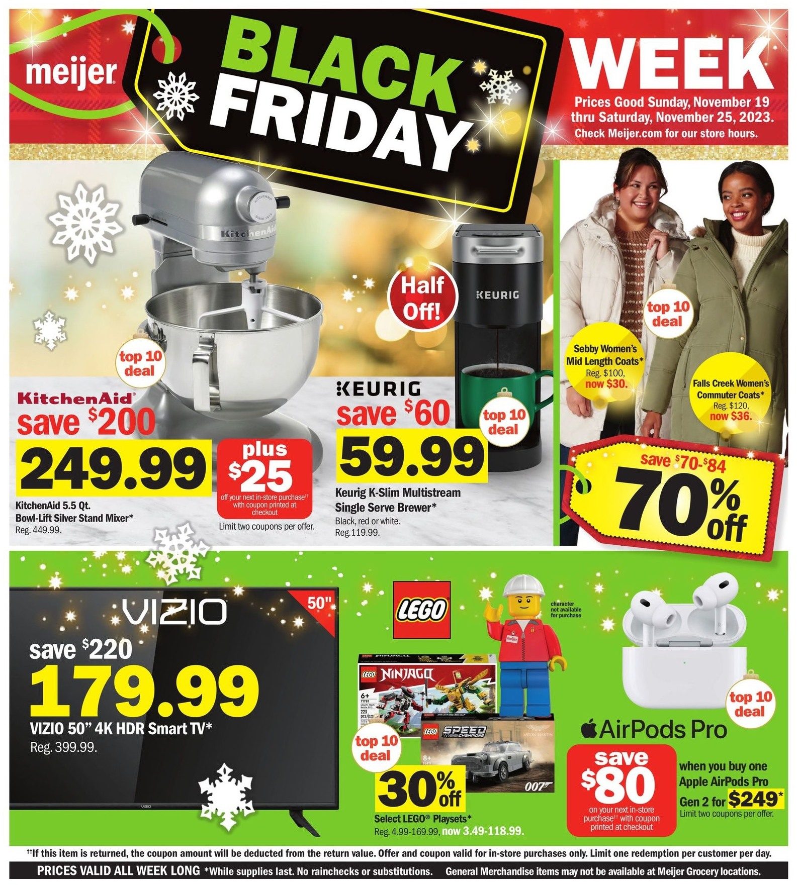 Meijer Black Friday Ad 19th – 25th November 2023 Page 1