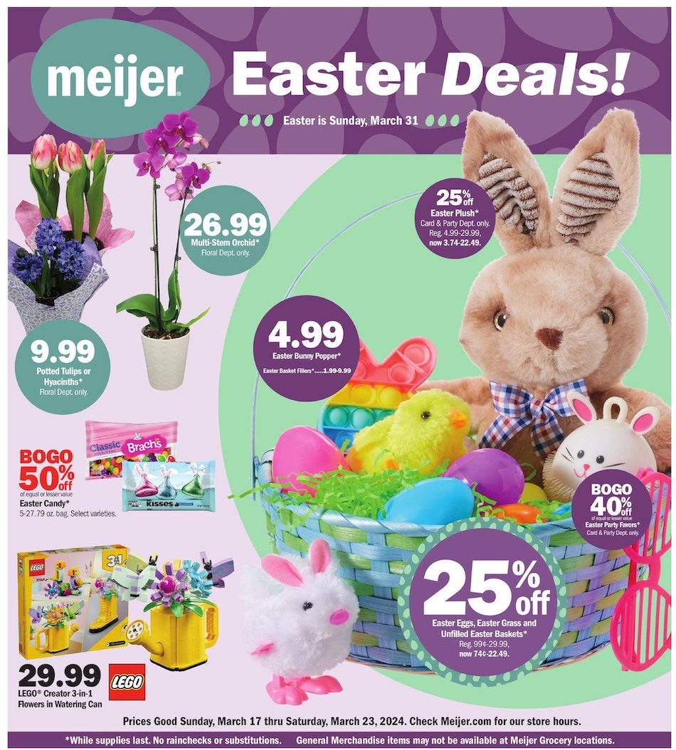 Meijer Easter Ad 17th – 23rd March 2024 Page 1