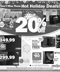 Meijer Holiday Ad 12th – 18th November 2023 page 1 thumbnail