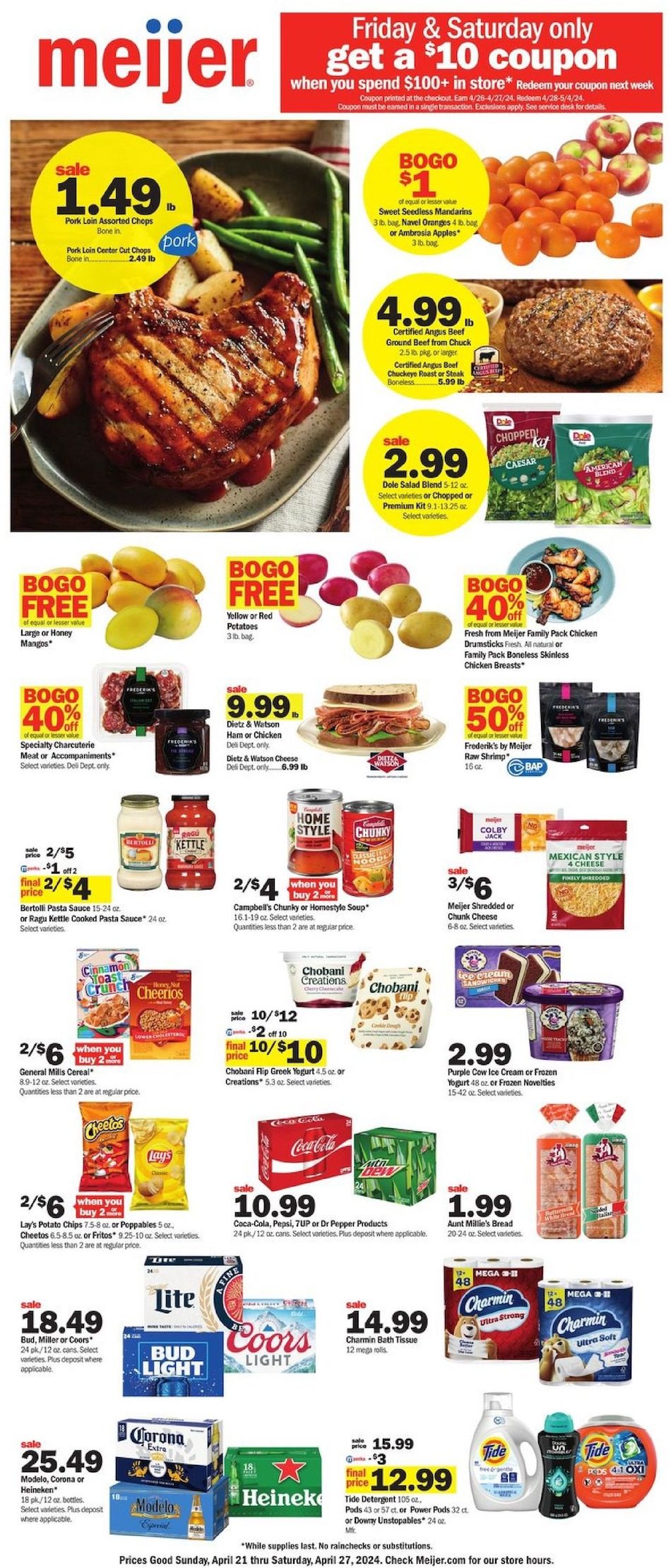 Meijer Weekly Ad 21st – 27th April 2024 Page 1