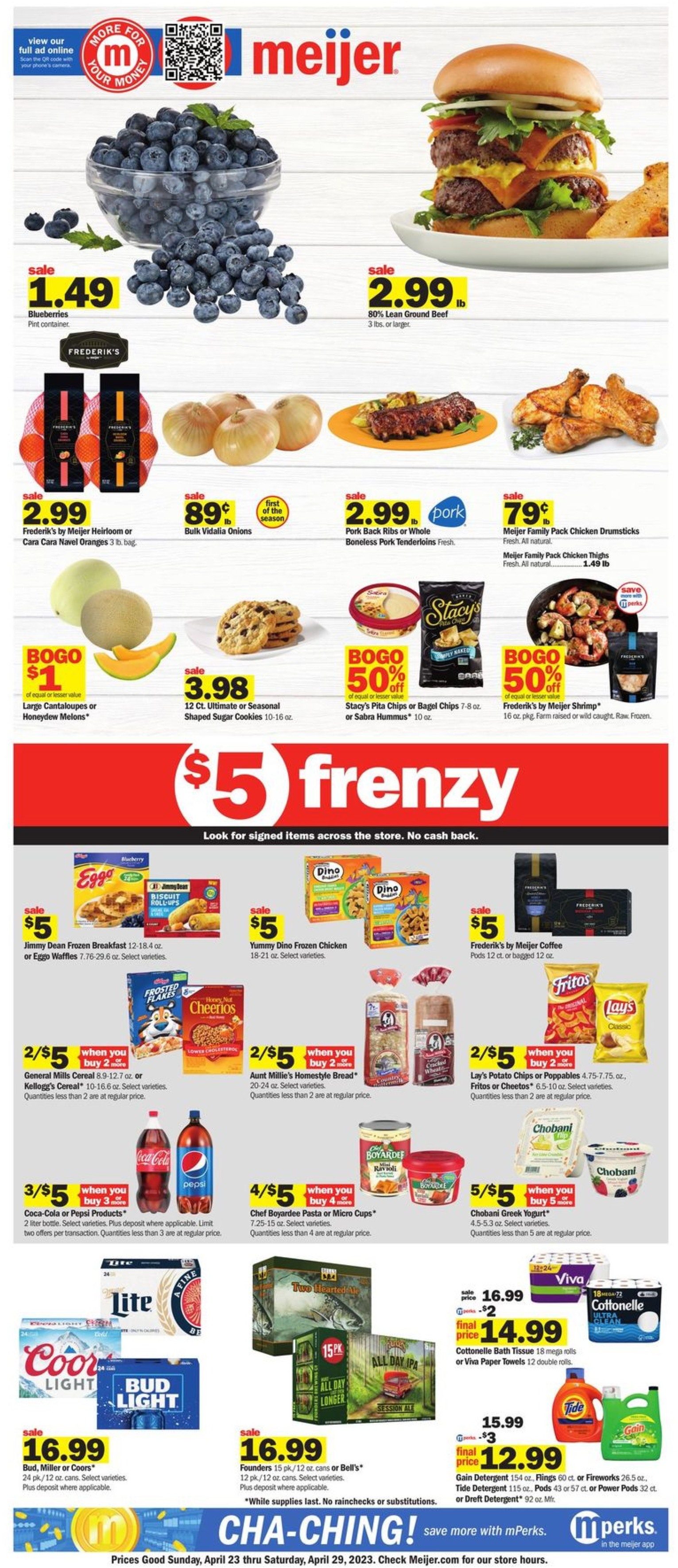 Meijer Weekly Ad Sale 23rd – 29th April 2023 Page 1