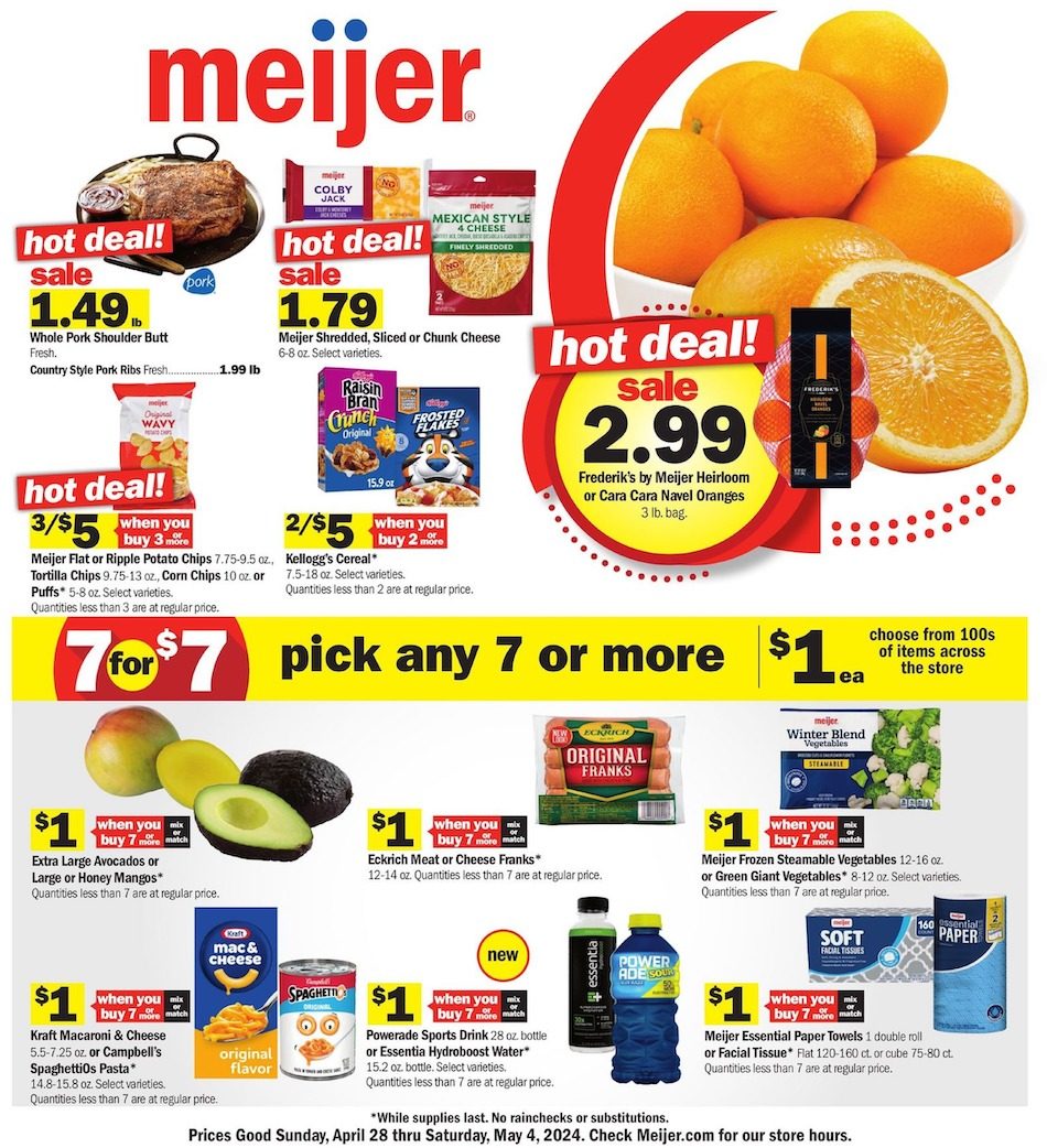 Meijer Weekly Ad 28th April – 4th May 2024 Page 1