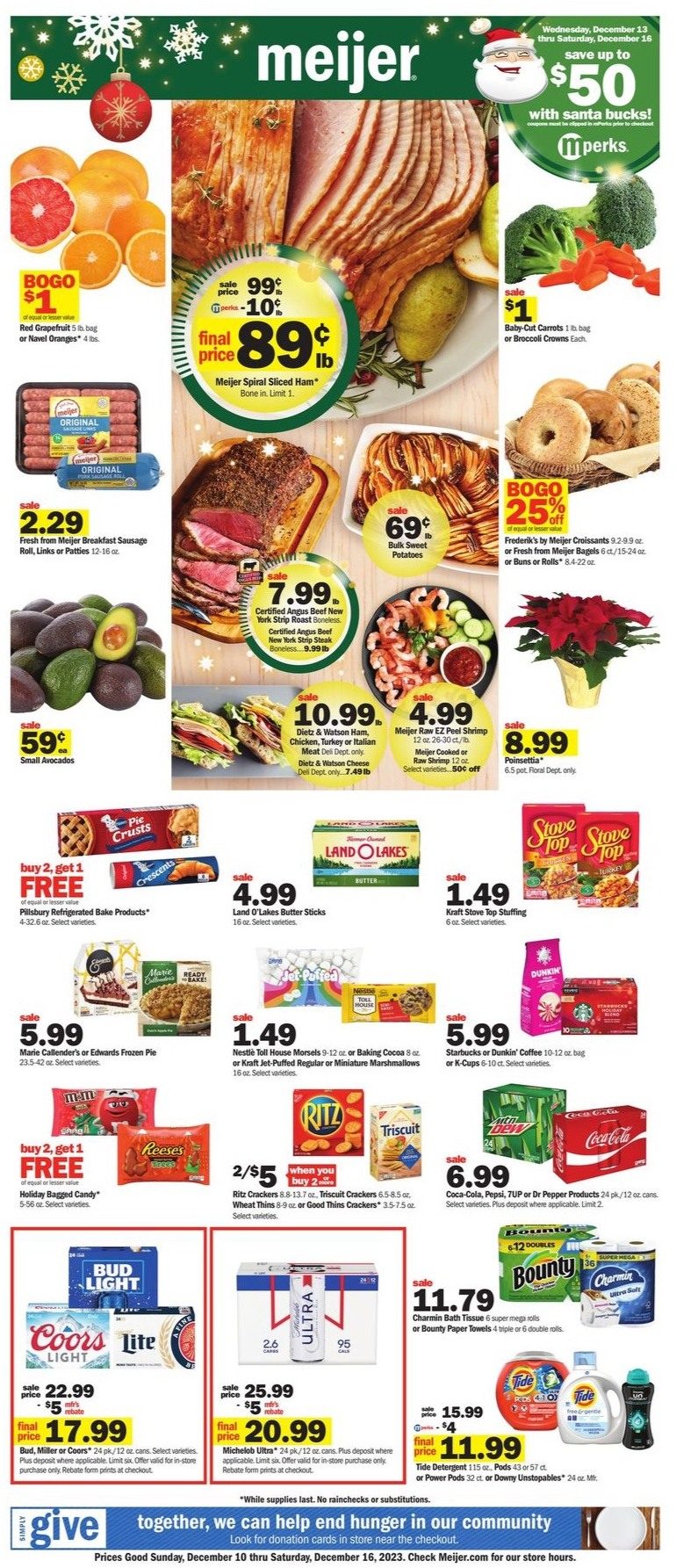 Meijer Weekly Ad 10th – 16th December 2023 Page 1