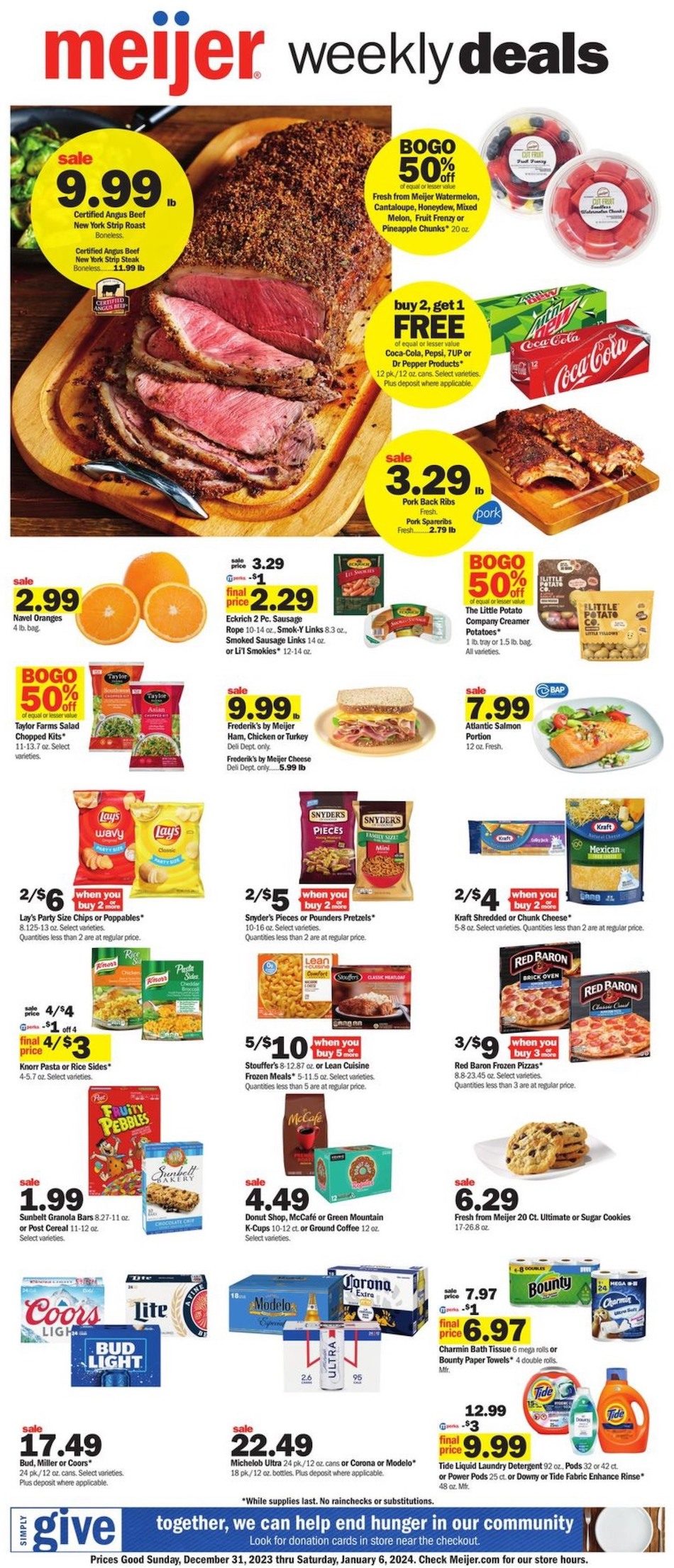 Meijer Weekly Ad 31st December – 6th January 2024 Page 1
