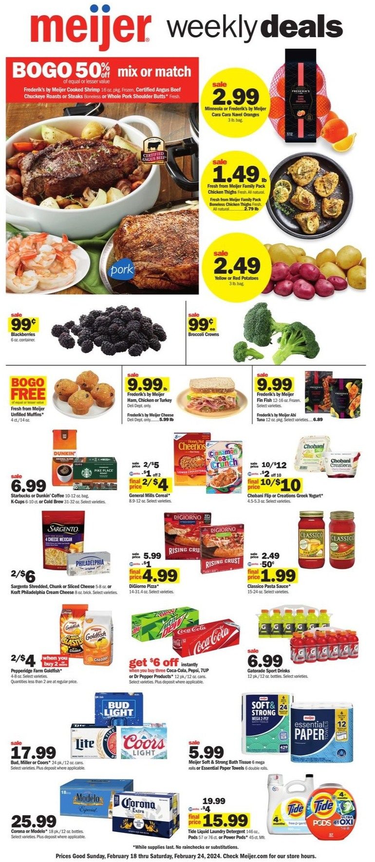 Meijer Weekly Ad 18th – 24th February 2024 Page 1
