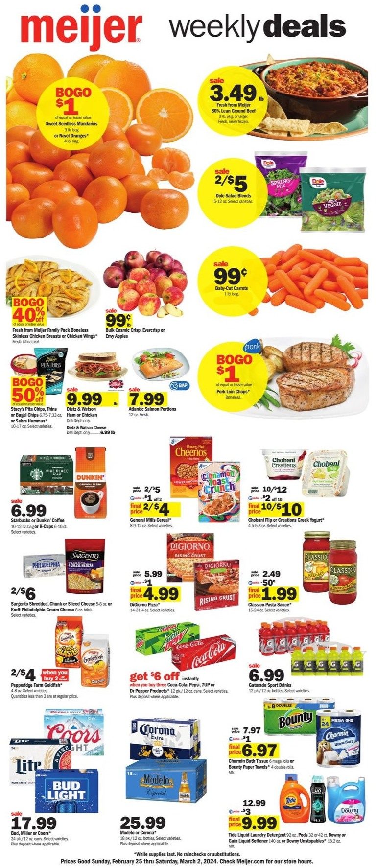 Meijer Weekly Ad 25th February – 2nd March 2024 Page 1