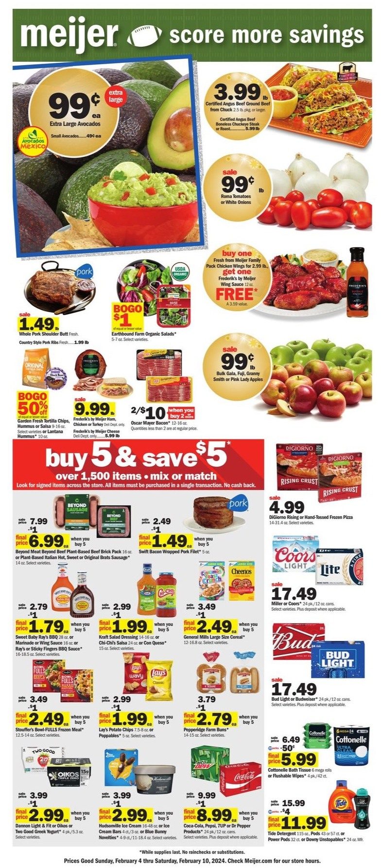 Meijer Weekly Ad 4th – 10th February 2024 Page 1