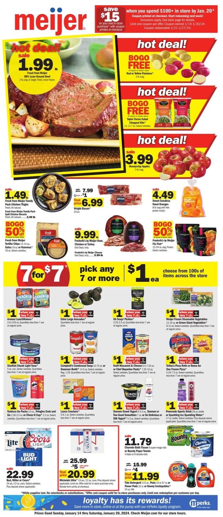 Meijer Weekly Ad 14th – 20th January 2024 Page 1