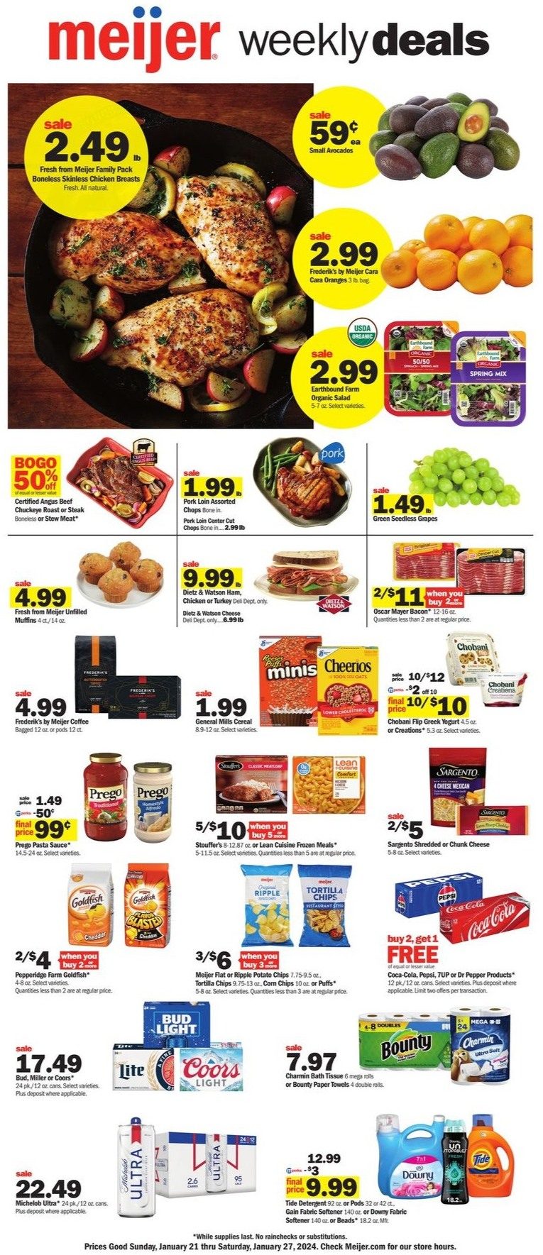 Meijer Weekly Ad 21st – 27th January 2024 Page 1