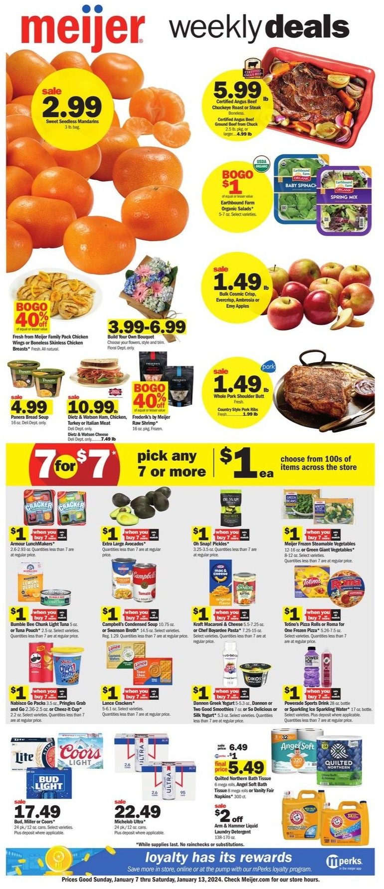 Meijer Weekly Ad 7th – 14th January 2024 Page 1