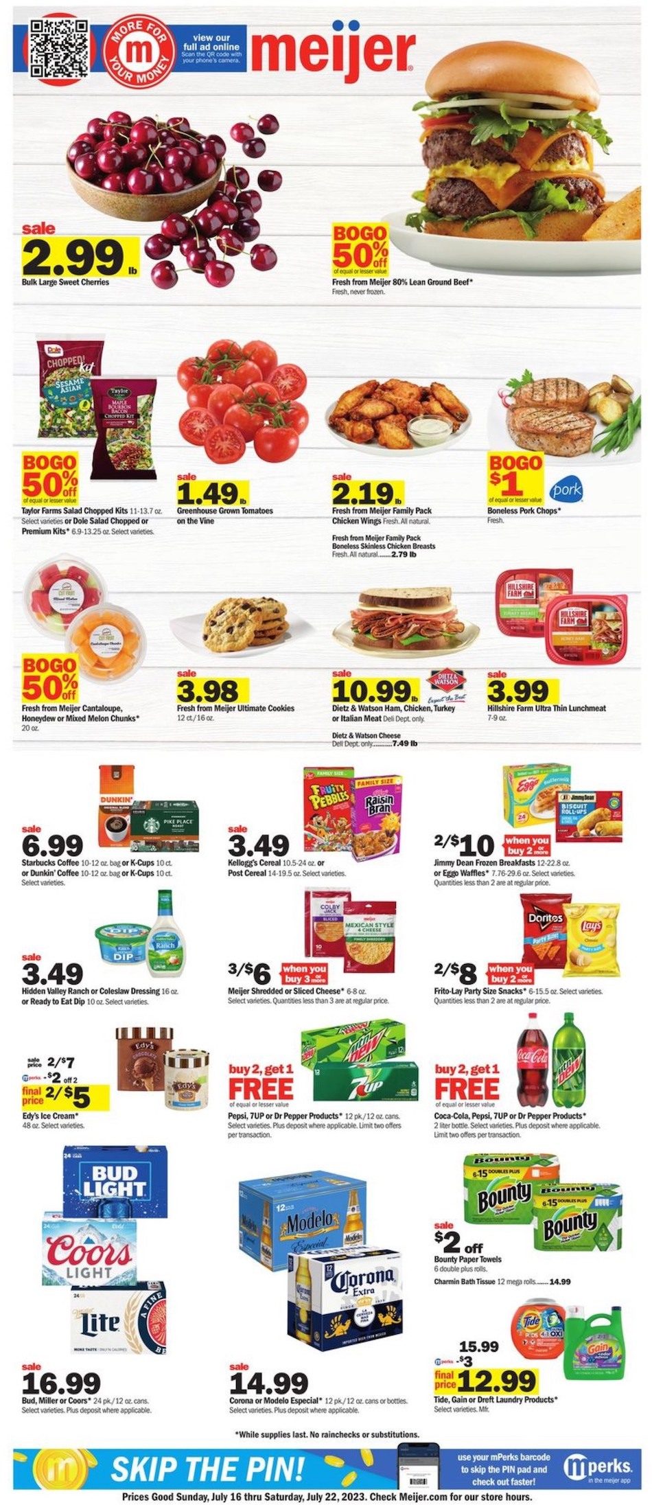Meijer Weekly Ad 16th – 22nd July 2023 Page 1