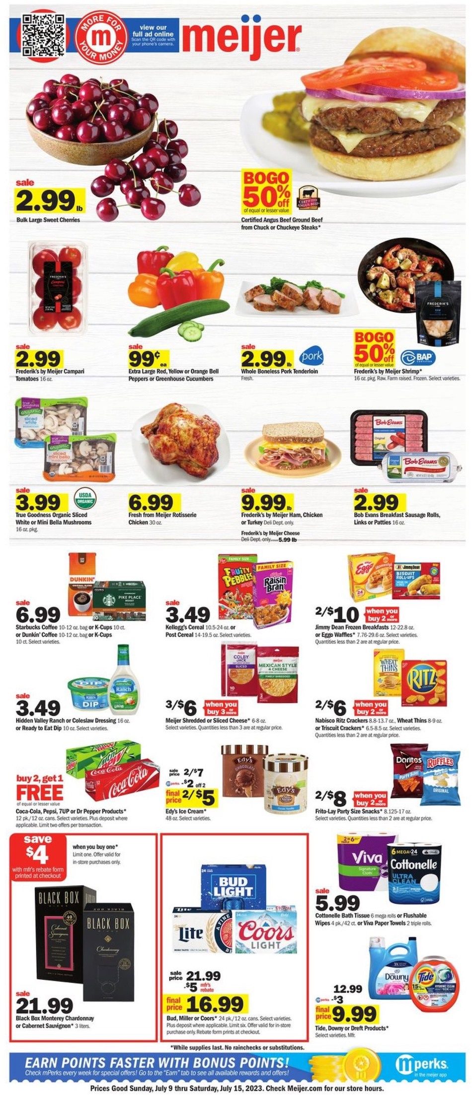 Meijer Weekly Ad 9th – 15th July 2023 Page 1