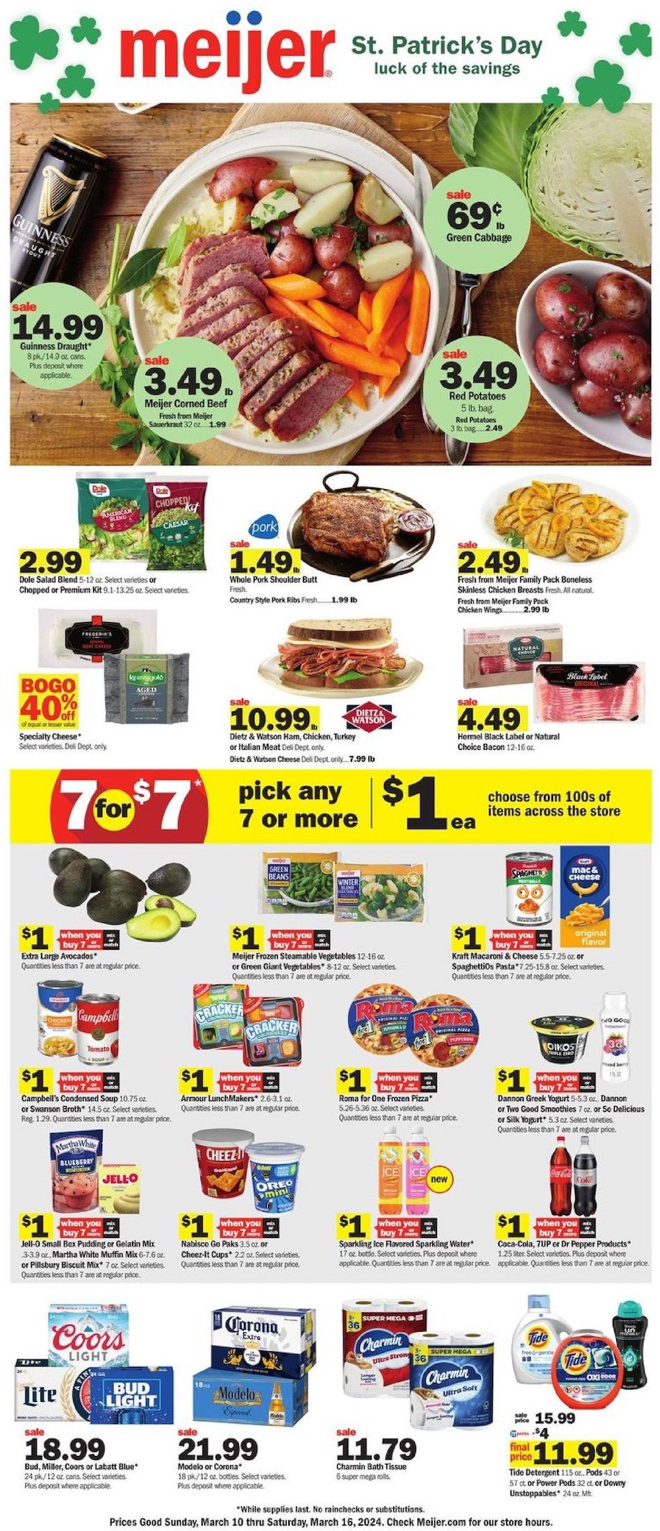 Meijer Weekly Ad 10th – 16th March 2024 Page 1