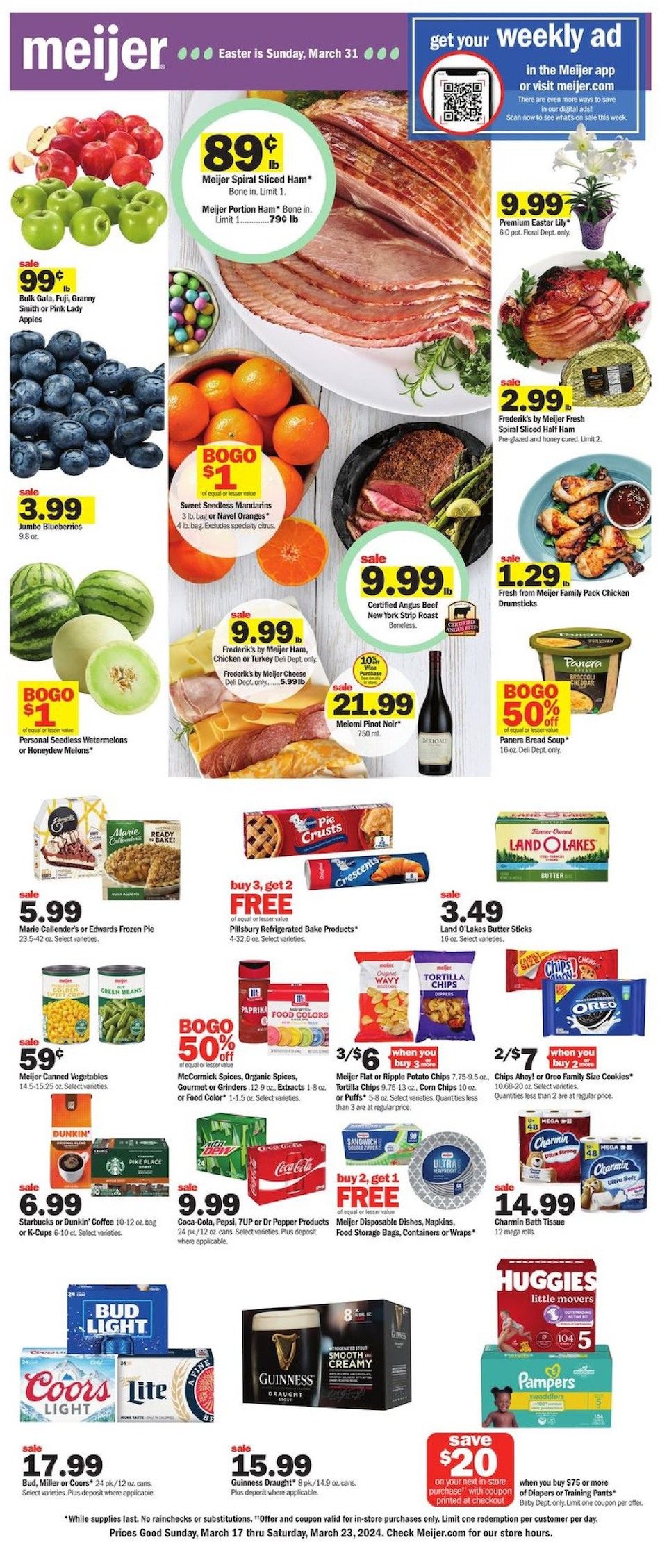 Meijer Weekly Ad 17th – 23rd March 2024 Page 1