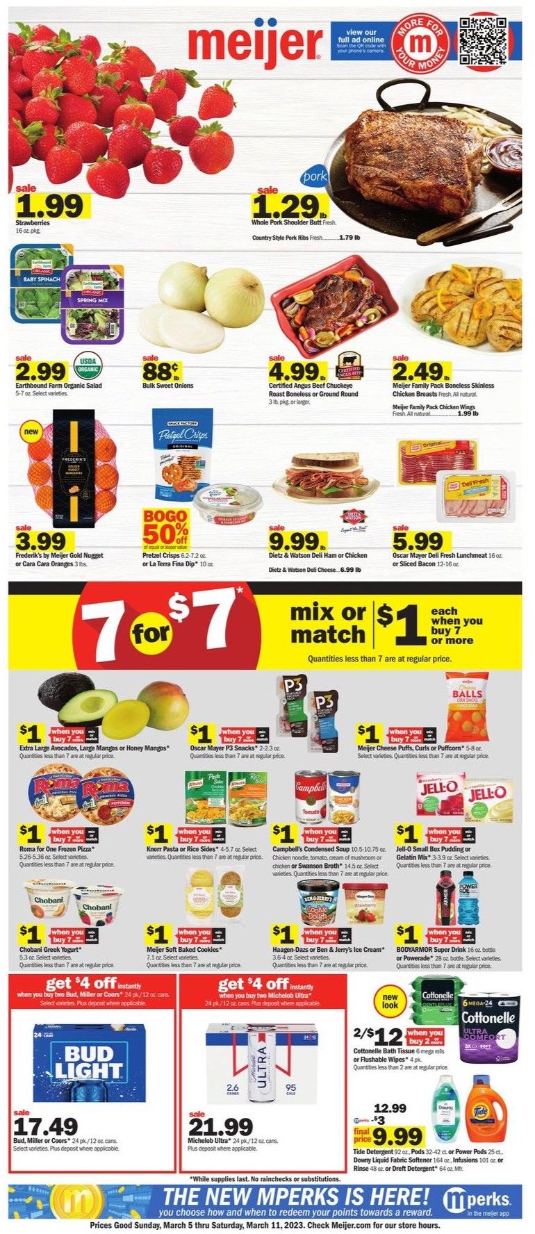 Meijer Weekly Ad Sale 5th – 11th March 2023 Page 1