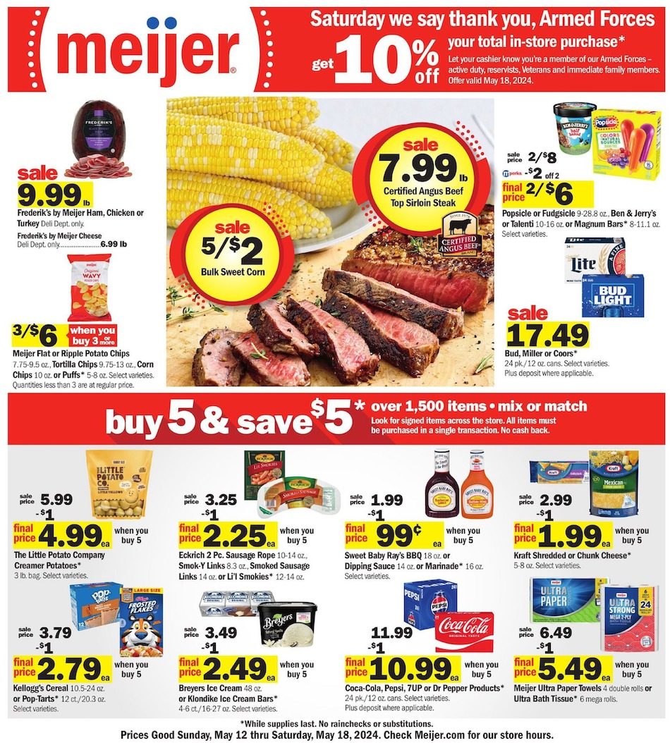 Meijer Weekly Ad 12th – 18th May 2024 Page 1