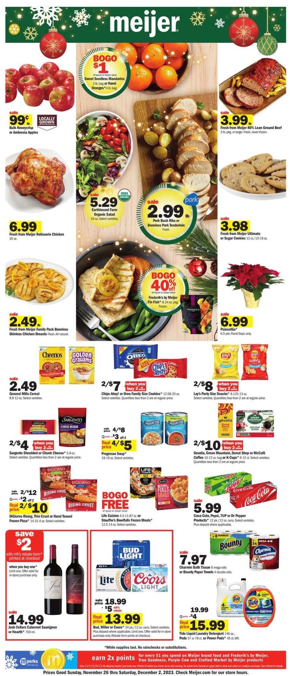 Meijer Weekly Ad 26th November – 2nd December 2023 Page 1
