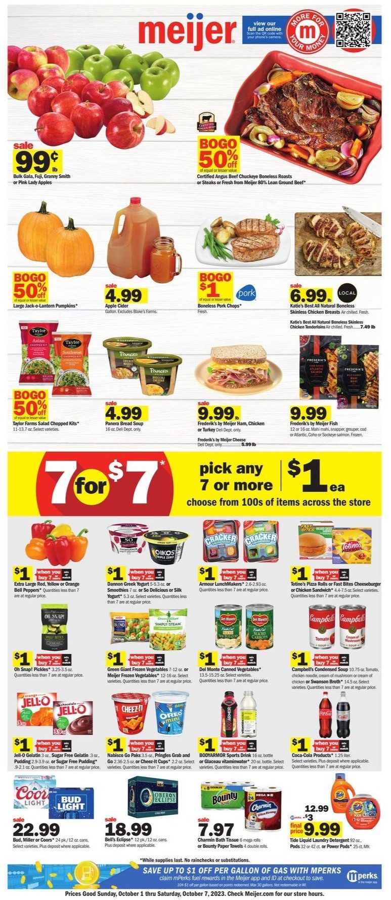 Meijer Weekly Ad 1st – 7th October 2023 Page 1