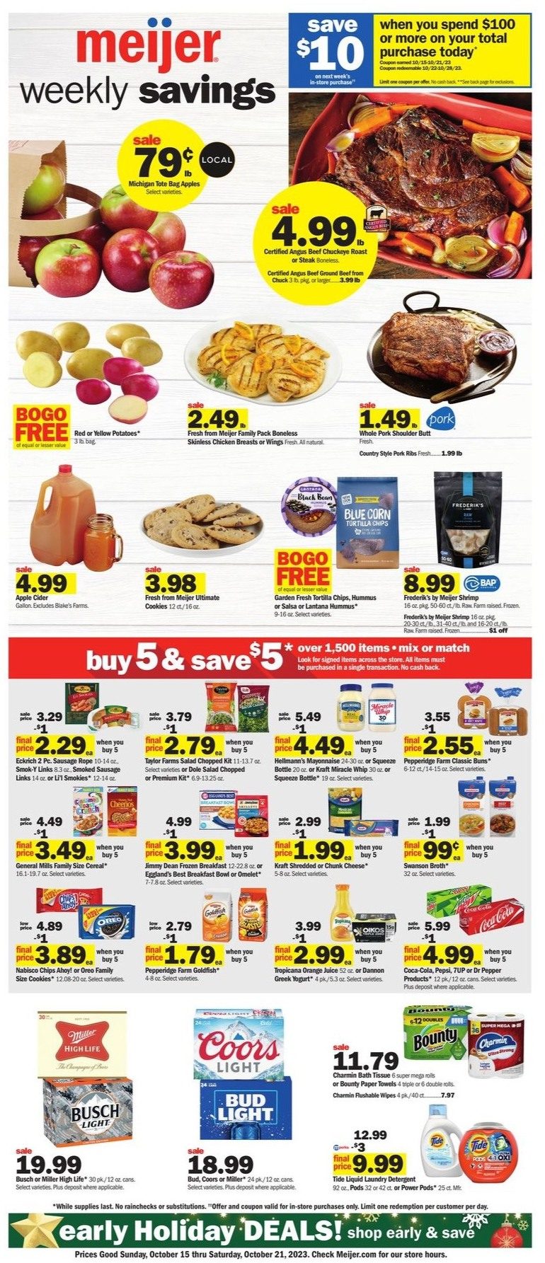 Meijer Weekly Ad 15th – 21st October 2023 Page 1
