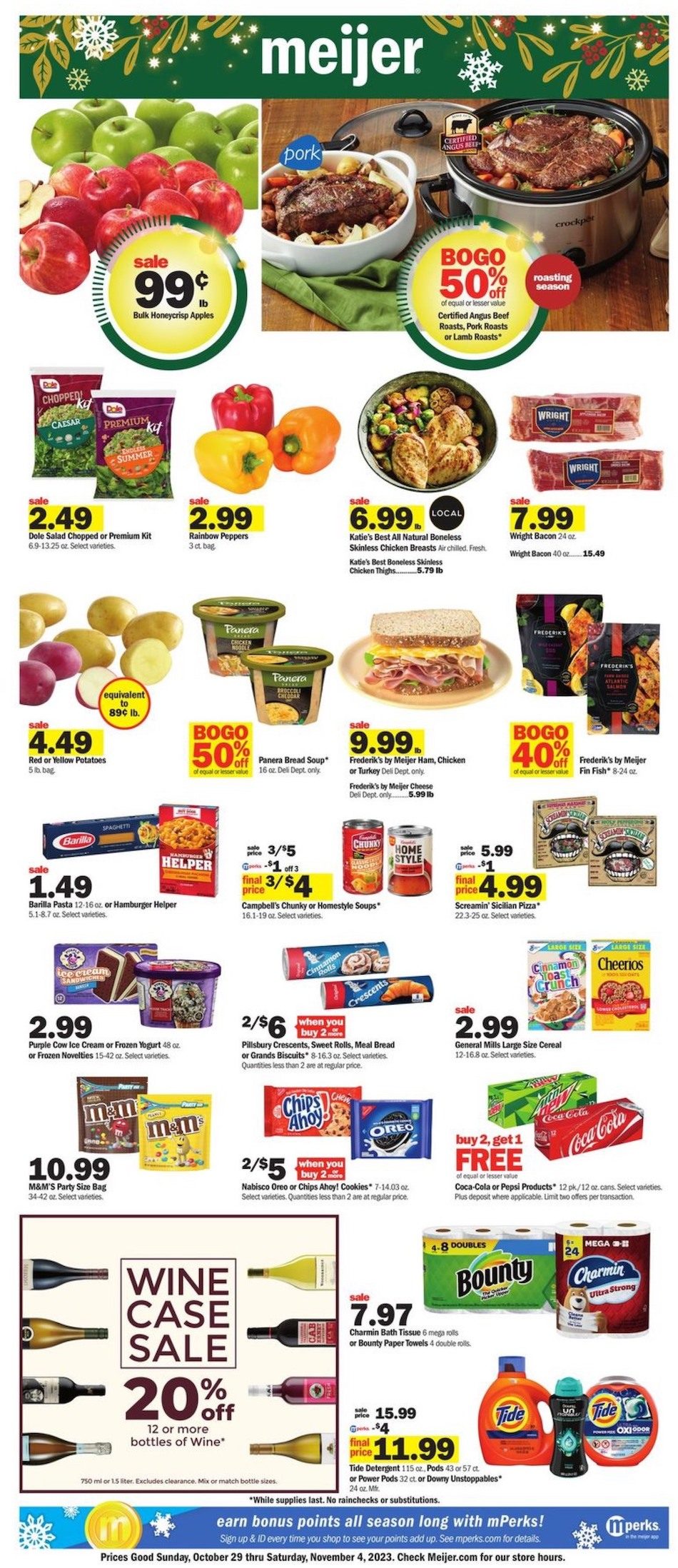 Meijer Weekly Ad 29th October – 4th November 2023 Page 1