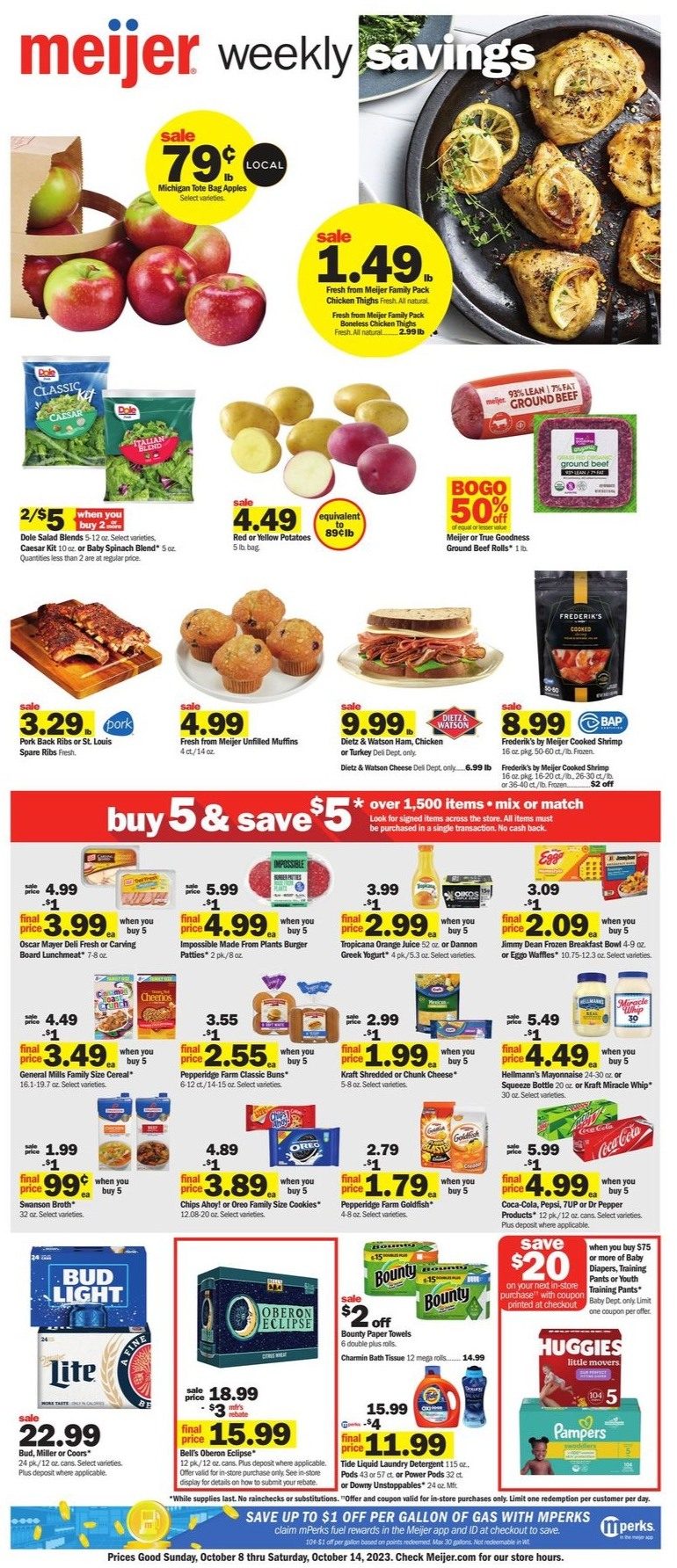 Meijer Weekly Ad 8th – 14th October 2023 Page 1