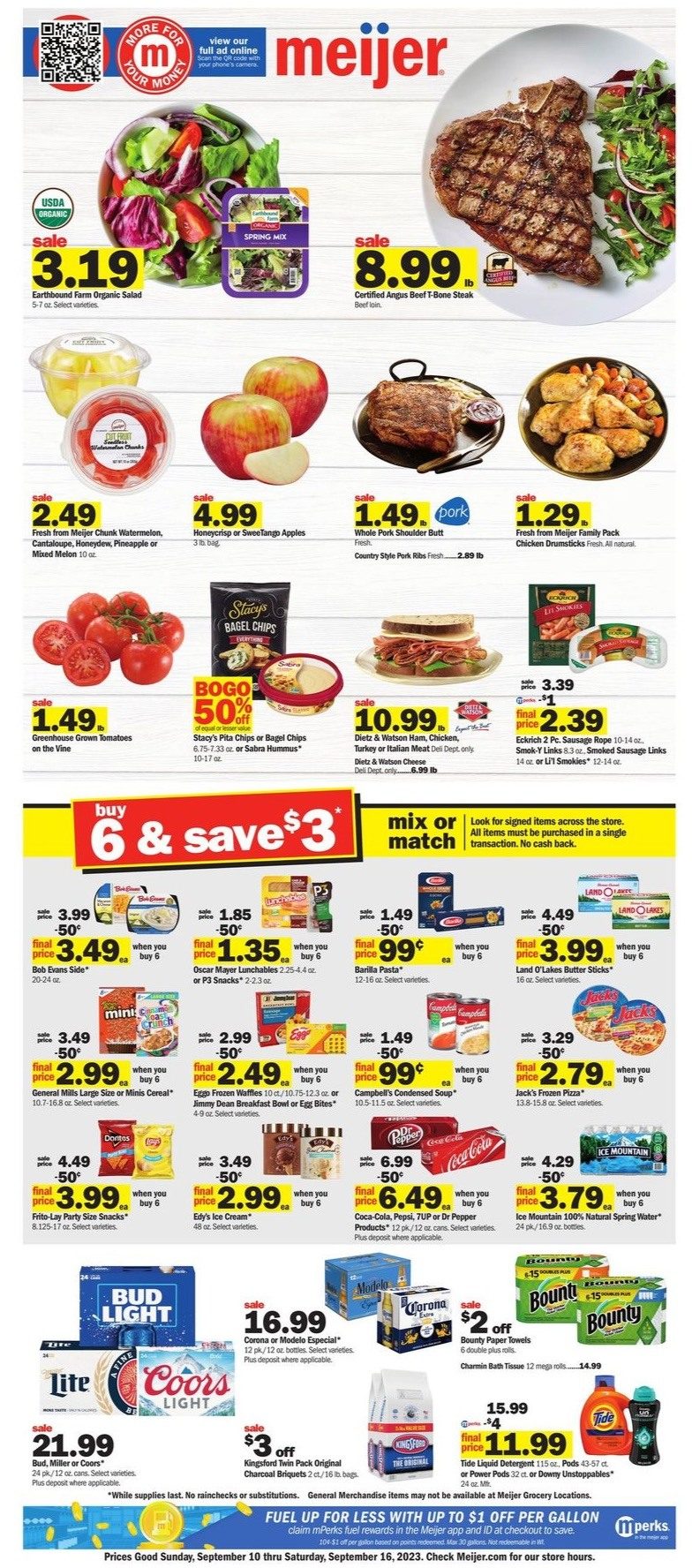 Meijer Weekly Ad 10th – 16th September 2023 Page 1