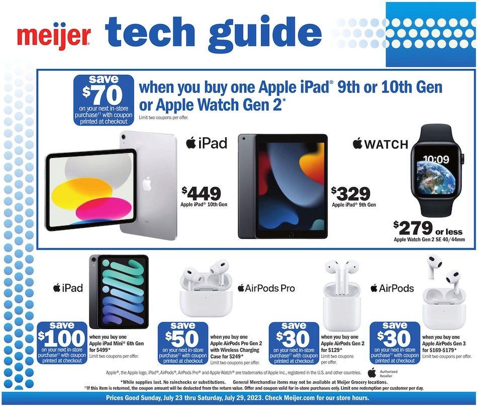 Meijer Weekly Ad Tech 23rd – 29th July 2023 Page 1