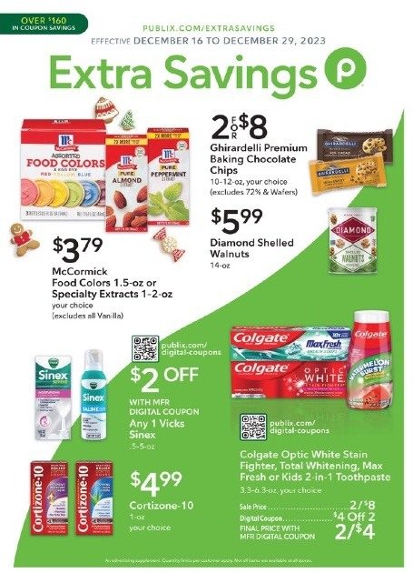 Publix Ad Extra Savings 16th – 29th December 2023 Page 1