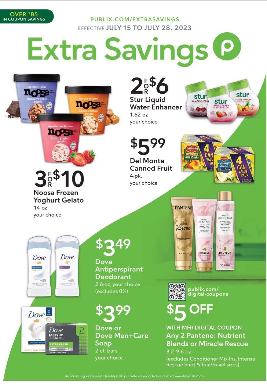 Publix Ad Extra Savings 15th – 28th July 2023 Page 1