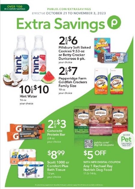 Publix Ad Extra Savings 31st October – 3rd November 2023 Page 1