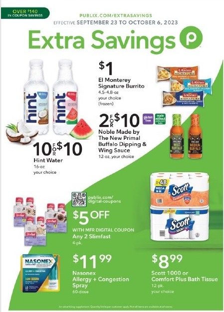 Publix Ad Extra Savings 23rd September – 6th October 2023 Page 1