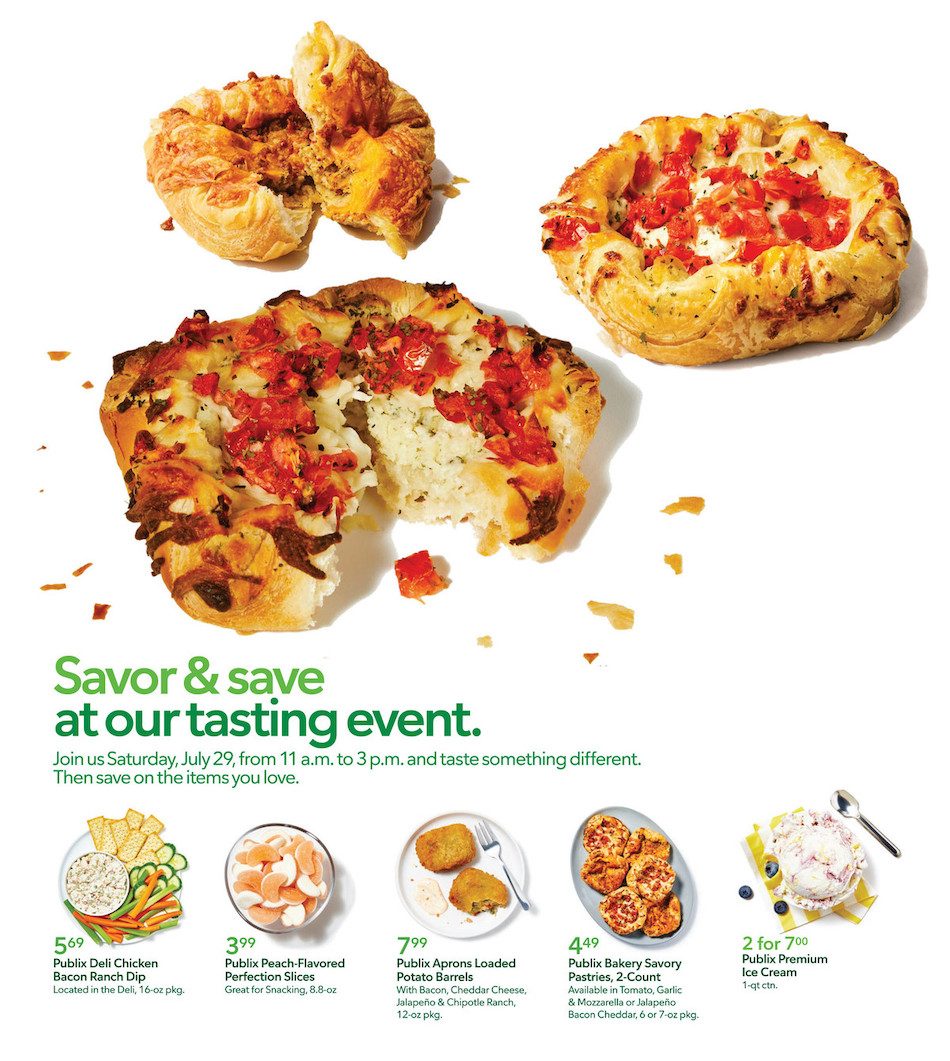 Publix Ad In-Store Sampling 26th July – 1st August 2023 Page 1