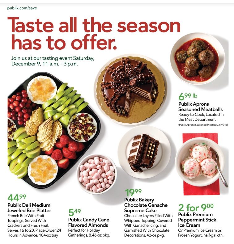 Publix Christmas Tasting Event 6th – 12th December 2023 Page 1