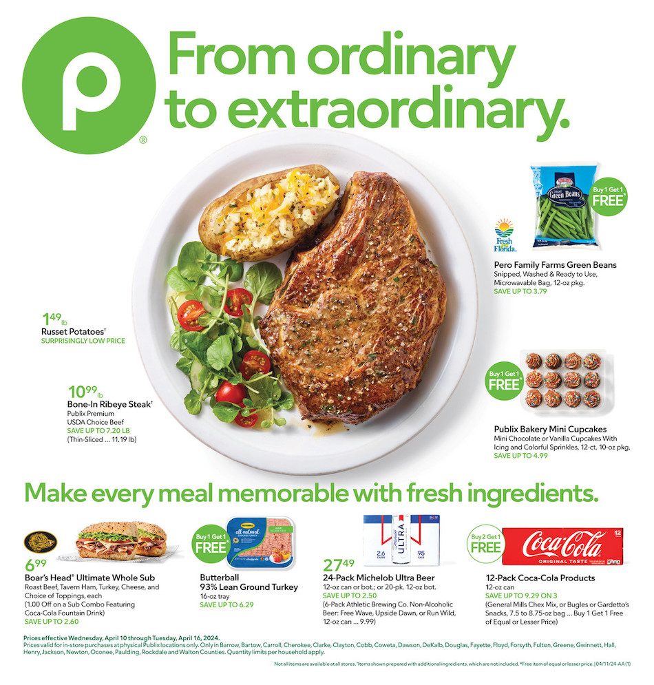 Publix Weekly Ad 10th – 16th April 2024 Page 1
