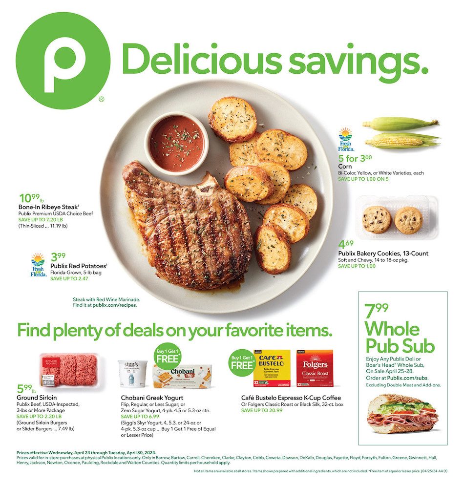 Publix Weekly Ad 24th – 30th April 2024 Page 1