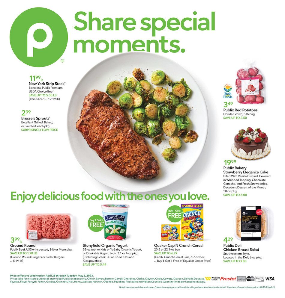 Publix Weekly Ad Sale 26th April – 2nd May 2023 Page 1