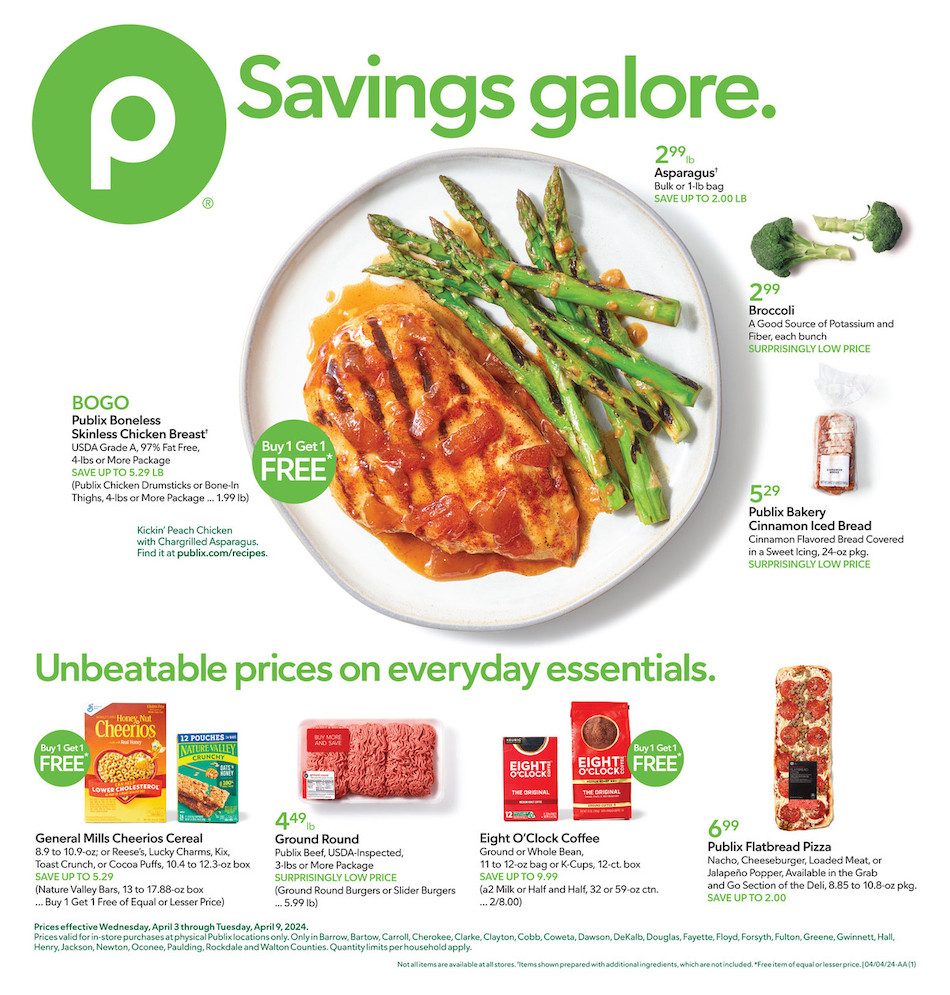 Publix Weekly Ad 3rd – 9th April 2024 Page 1