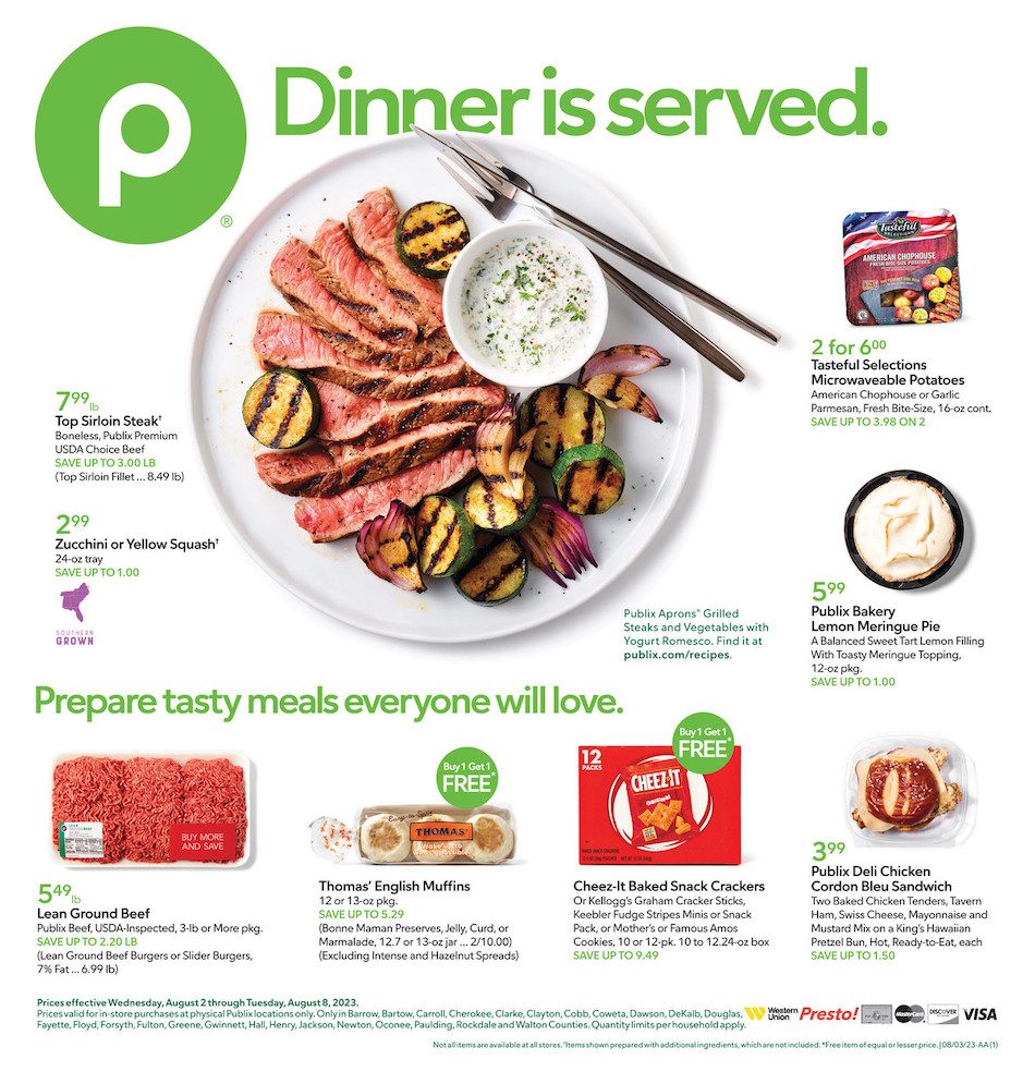 Publix Weekly Ad 2nd – 8th August 2023 Page 1